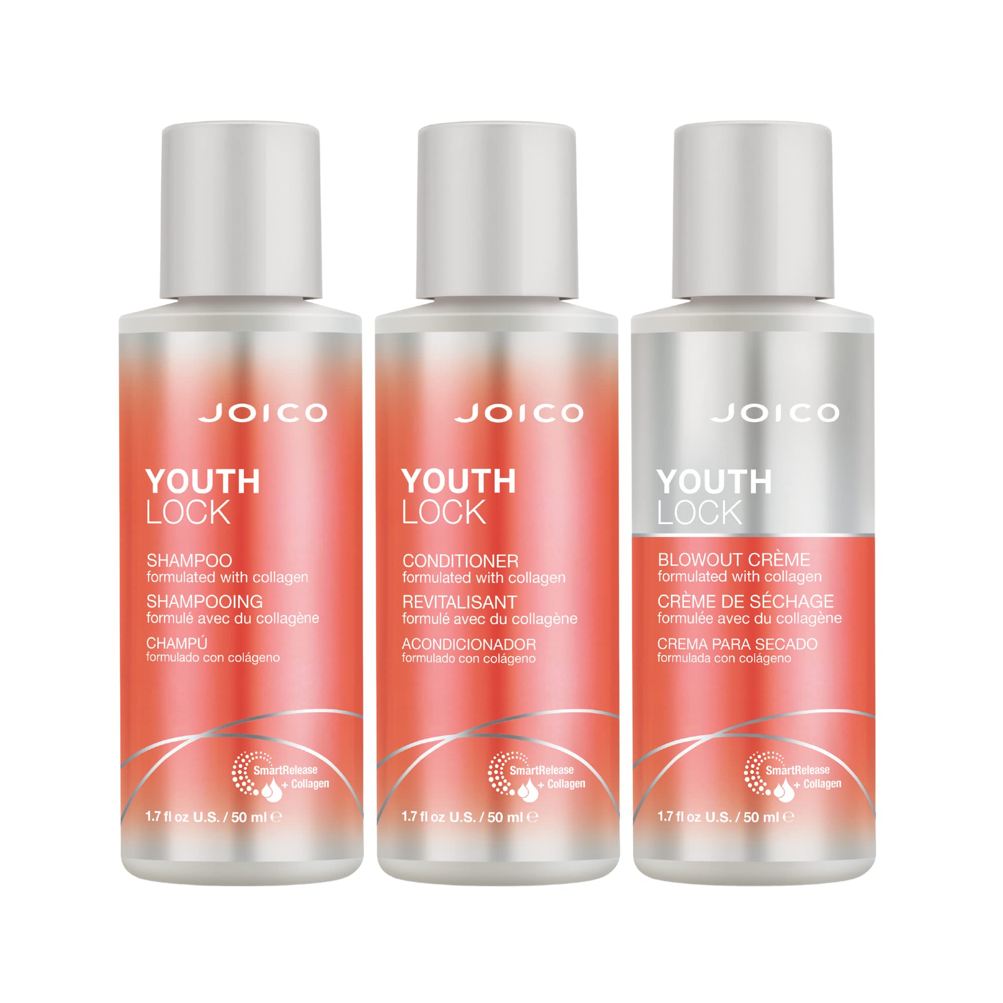 Joico Youthlock Shampoo Conditioner Blowout Crème Mini Set