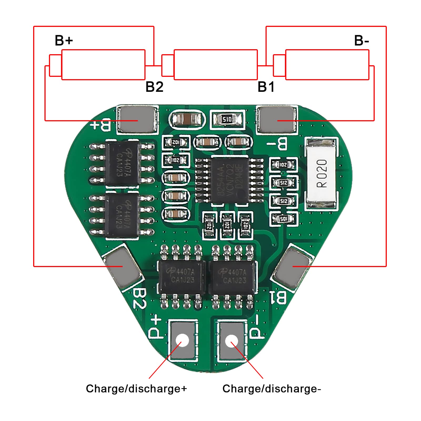 Alinan 6pcs 3S 8A 12V 18650 Lithium Battery Protection Board 10.8V 11.1V 12.6V BMS PCM PCB Overcharge Over-Discharge Protection Module for 3 Li-ion Cell Pack