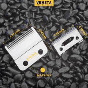 VRMETA New Upgrade Professional Hair Clippers Replacement Blades for Wahl Clippers Wahl 5-Star Senior Magic Clip Compatible with 8148, 8504, 1919, 2241, 2240, 8591 (Silver)