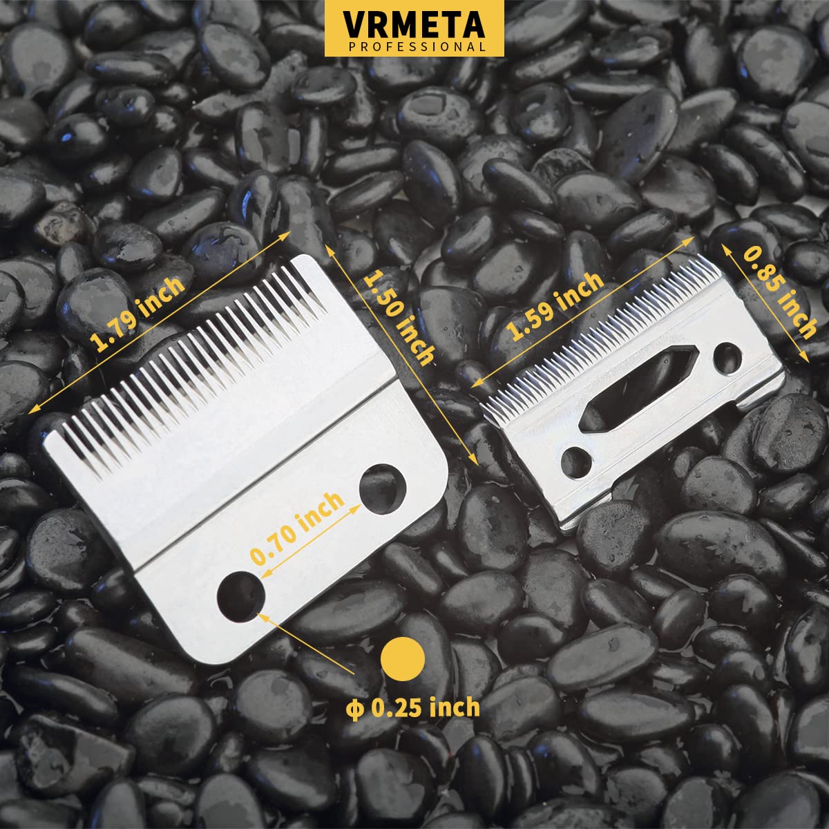 VRMETA New Upgrade Professional Hair Clippers Replacement Blades for Wahl Clippers Wahl 5-Star Senior Magic Clip Compatible with 8148, 8504, 1919, 2241, 2240, 8591 (Silver)