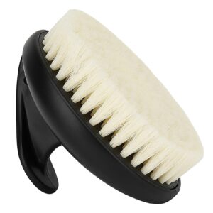 dry brushing body exfoliating brush, anti slip body scrubber for shower, never mold shower body cleaning brush for deep cleansing & soften skin, improve circulation (black)