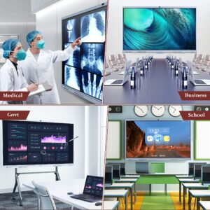 Smart Board Collaboration Hub, JYXOIHUB 65 Inch 4K Digital Electronic Whiteboard Built in Dual System and 20MP Camera for Classroom and Business, Interactive Whiteboard with Video Conference System