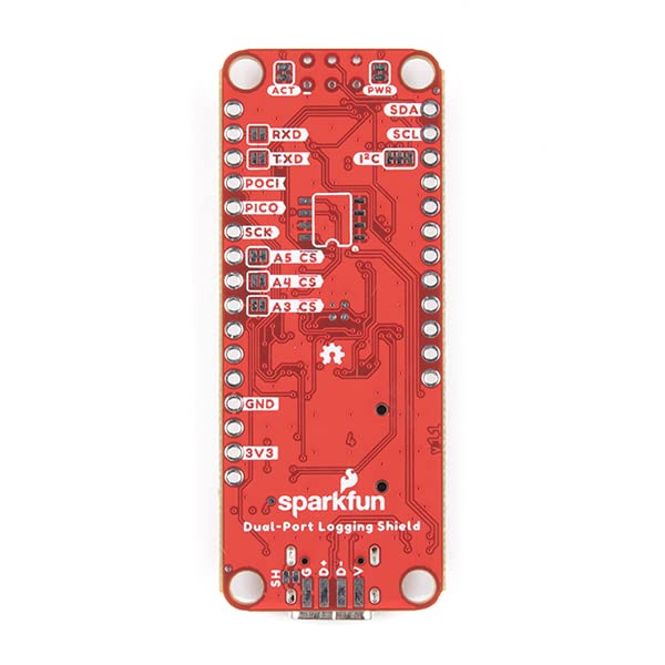 SparkFun Thing Plus Dual-Port Logging Shield -USB2241 Ultra Fast USB 2.0 Media Controller -ATiny841 MicroController -MicroSD -Thing Plus 5CV -Feather 3.3V