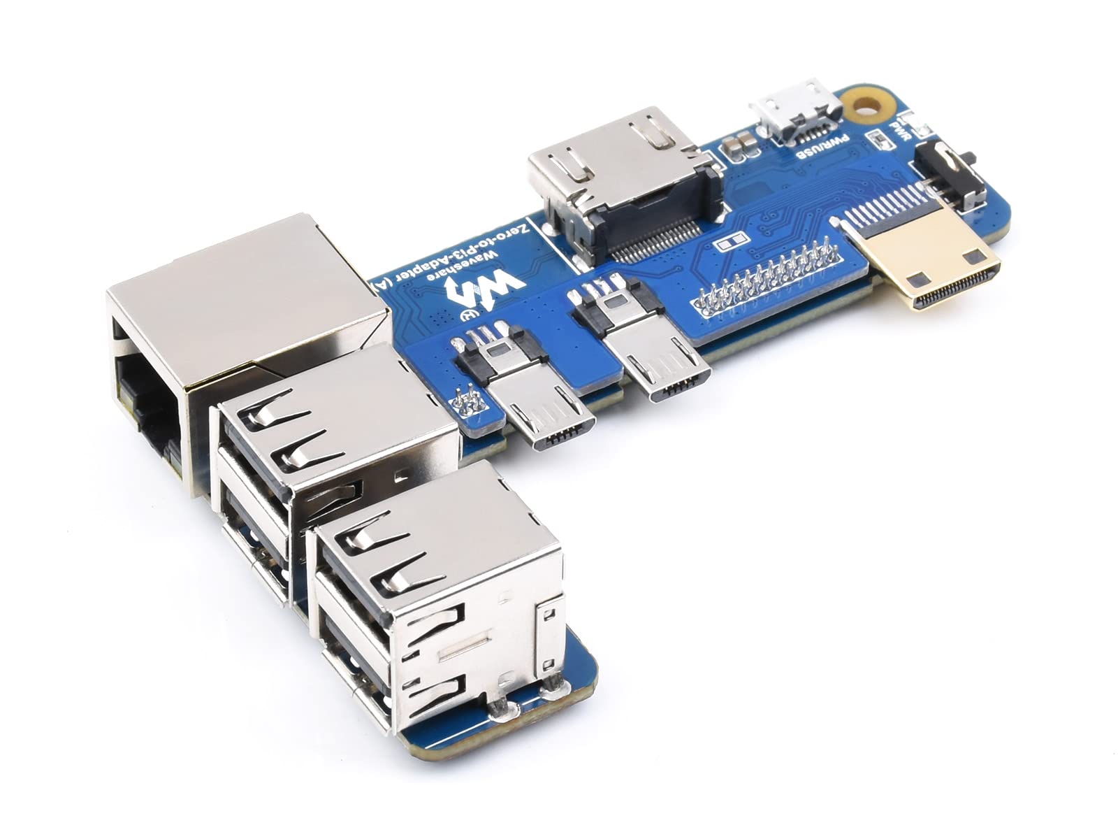 waveshare Pi Zero to Raspberry Pi 3B/B+ Adapter,Based on Raspberry Pi Zero to Reproduce The Original Appearance of The 3B Series,Alternative Solution for Raspberry Pi 3 Model B/B+