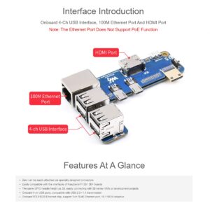 waveshare Pi Zero to Raspberry Pi 3B/B+ Adapter,Based on Raspberry Pi Zero to Reproduce The Original Appearance of The 3B Series,Alternative Solution for Raspberry Pi 3 Model B/B+