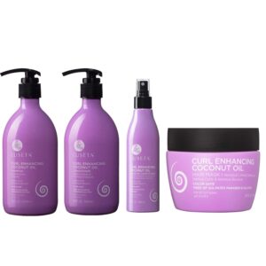 luseta curl enhancing coconut oil shampoo & conditioner set and leave in conditioner and curly hair mask