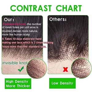 28 Inch Deep Wave Lace Front Wigs Human Hair 180% Density Curly Lace Front Wig Human Hair Wigs for Black Women 13x4 HD Lace Frontal Glueless Wigs Human Hair Pre Plucked With Baby Hair Natural Color