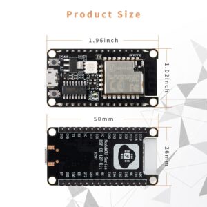 000JESSINIE 3Pcs ESP-C3-12F-Kit 4M 2.4GHz WiFi Bluetooth Wireless Development Board ESP32 BLE5.0 ESP-C3 Module Dual Mode Wireless Communication Board with CH340 Chip Suitable Smart Home