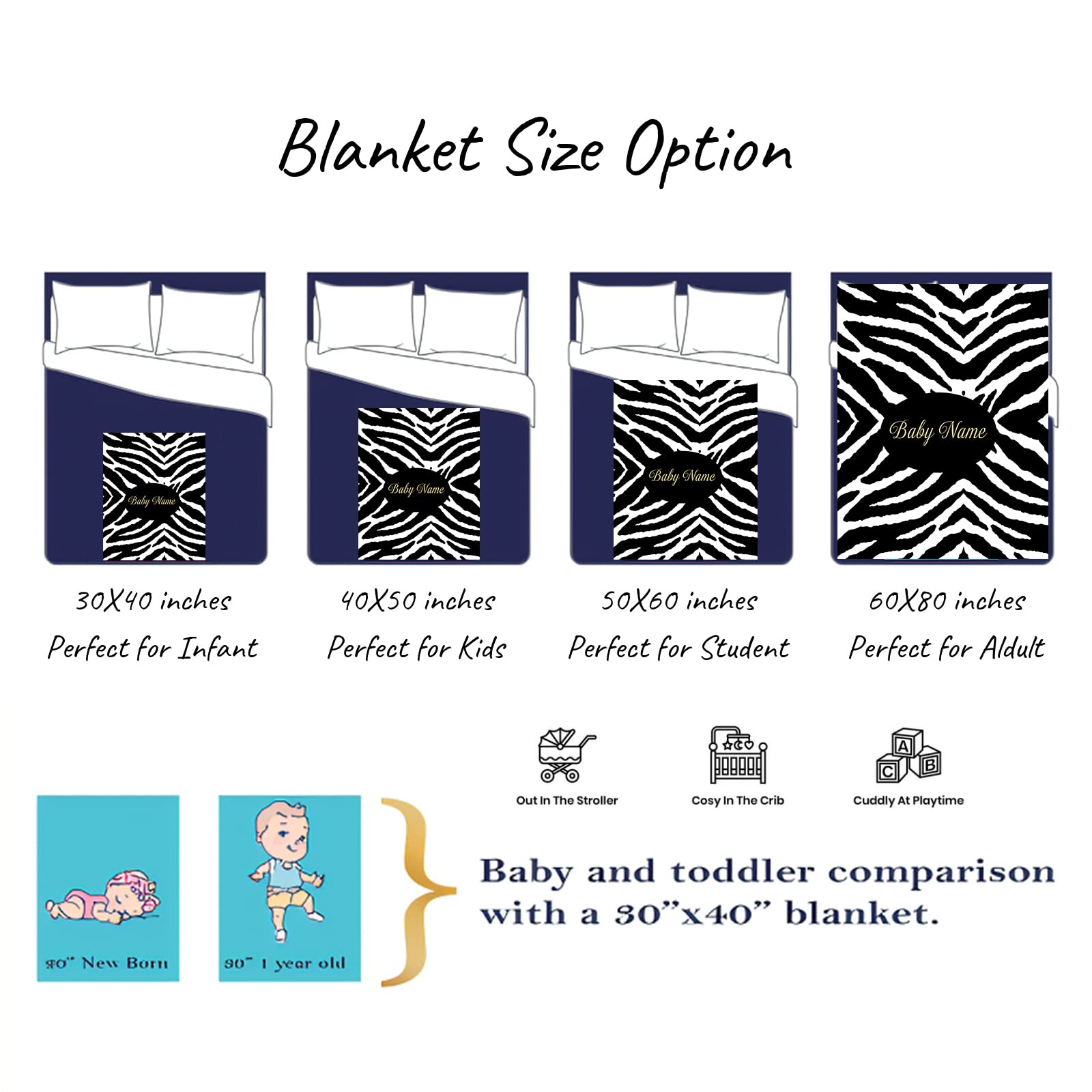 Personalized Baby Boys Blankets with Name Customized Motorcycle Super Soft Throw Blankets Swaddle Blanke Shower Gift for Infants Newborn