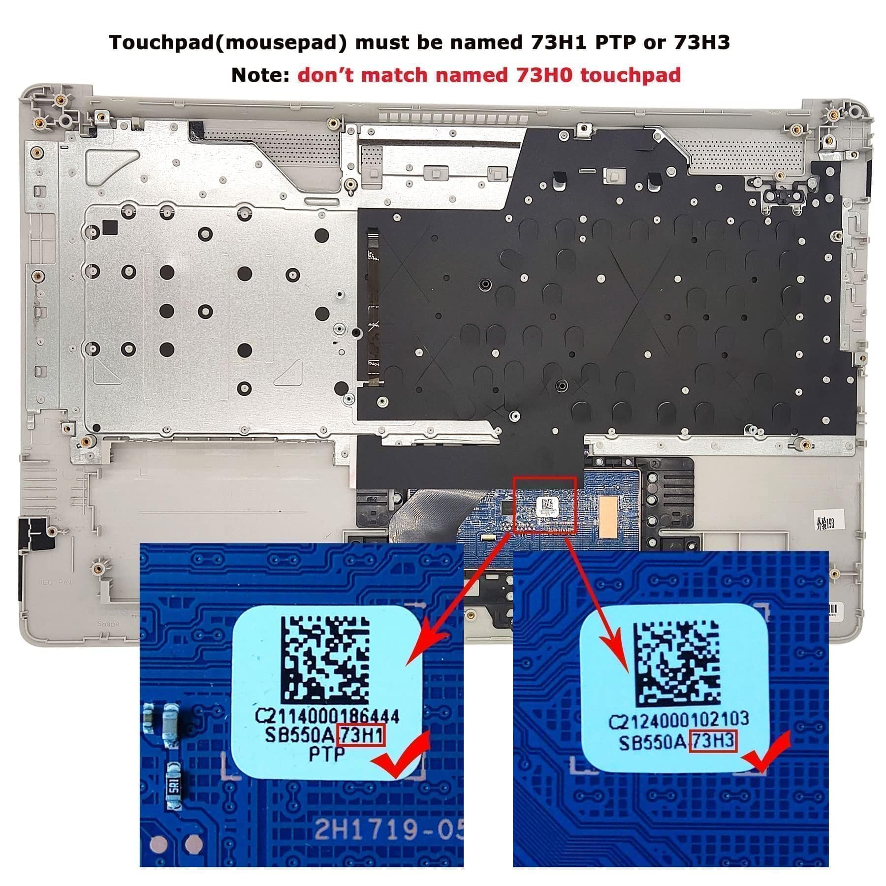 Replacement Upper Case Palmrest for HP 17-by 17T-by 17-CA 17Z-CA 17t-by400 17-by0026cy 17z-ca300 Series Laptop Backlight Keyboard Assembly with ODD Touchpad L92783-001 Natural Silver