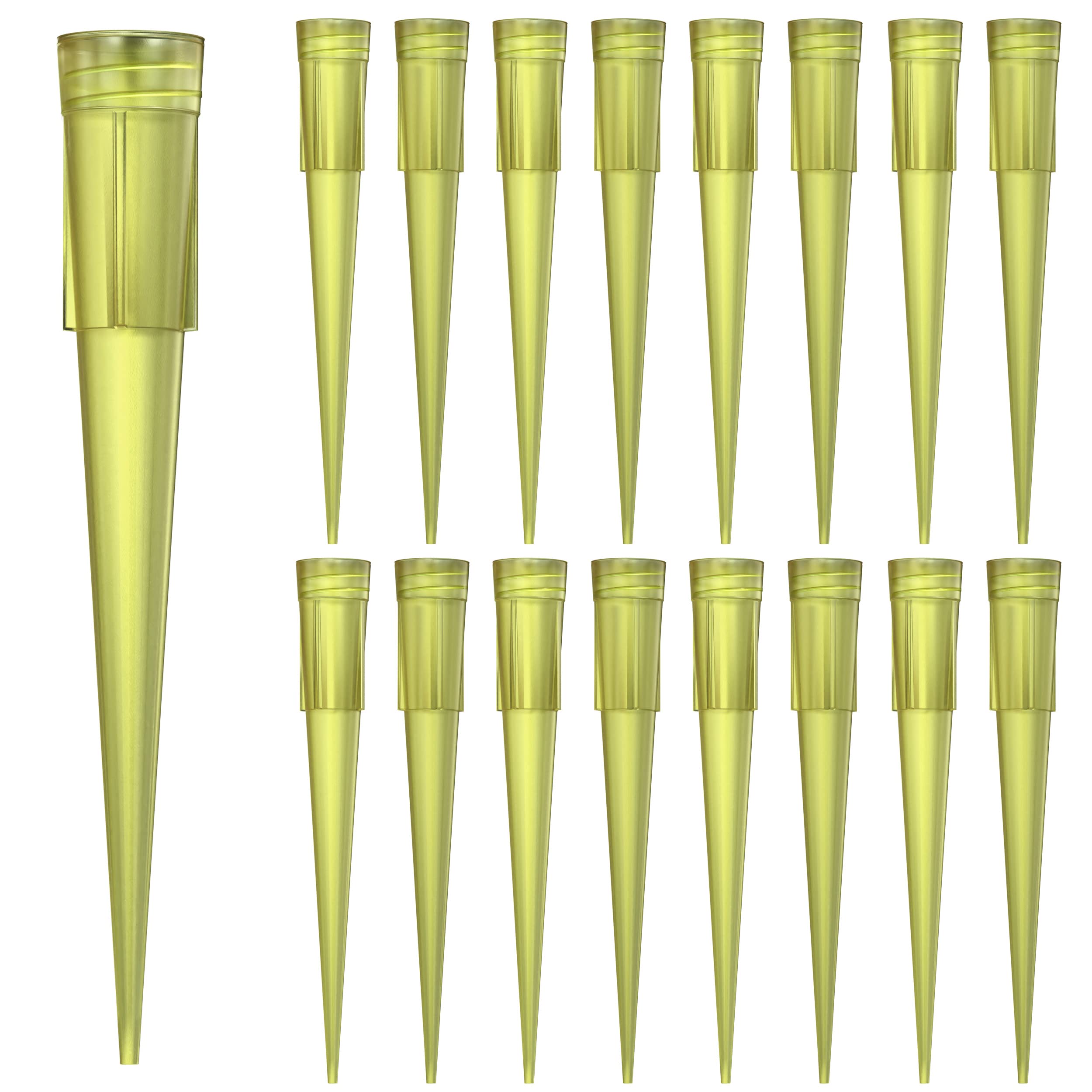 200ul Pipette Tips, 1000pcs Universal Liquid Pipettor Tips, Clear Yellow, DNase/RNase Free Transfer Pipettes for Laboratory Disposable Pipettes Tips