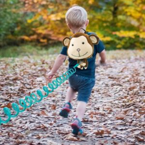 4 in 1 Backpack Leash for Toddlers with Anti Lost Wrist Link, Cute 3D Toddler Harness Backpack, Child Harnesses Leashes for Walking for Boys Girls (Monkey)