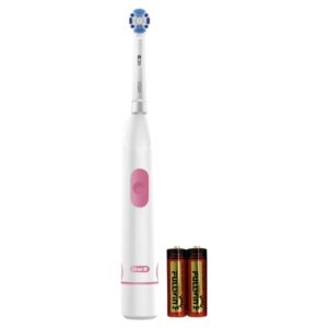 Oral-B Revolution Battery Toothbrush with (1) Brush Head, White, Batteries Included