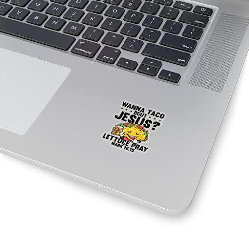 Teegarb Letter Blanket Sticker Decal Humorous Priesthood Enthrone Catholic Church Pastor Pun Hilarious Religion Stickers for Laptop Car 4" × 4" / White