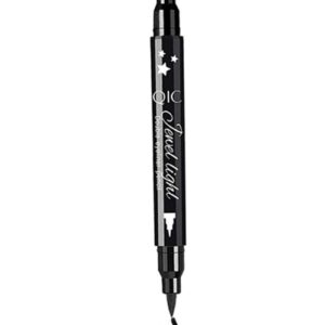 Go Ho Black Liquid Eyeliner Stamp,Star Stamp Eyeliner Makeup,Double-Side Waterproof Eyeliner Pen,Long-lasting Smudge-proof Tattoo Tools,Black Eye Liner Makeup,1 PC