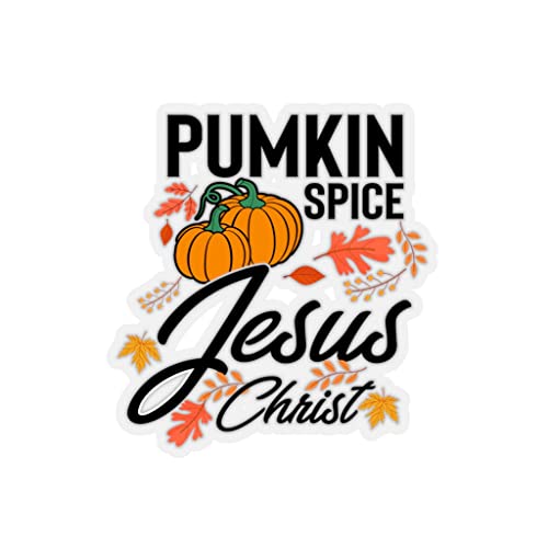 Teegarb Letter Blanket Sticker Decal Hilarious Pumkin Spice Pumpkin Festival Harvest Vegetable Lover Novelty Stickers for Laptop Car 4" × 4" / Transparent