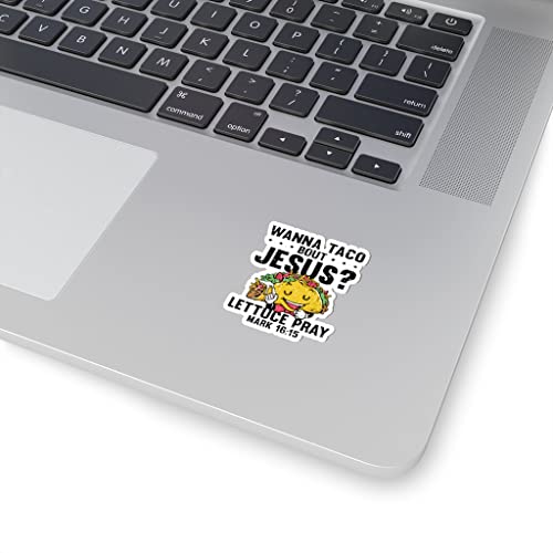 Teegarb Letter Blanket Sticker Decal Humorous Priesthood Enthrone Catholic Church Pastor Pun Hilarious Religion Stickers for Laptop Car 4" × 4" / White