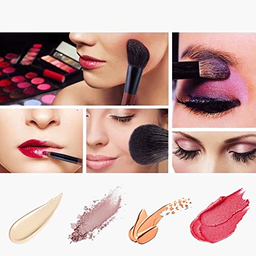 Makeup Brushes Set, 12 Pcs Mini Travel Makeup Brush Set with Case, Travel Brush Set for Loose powder, Contour, Blush, Concealer, Eye Shadow, Eye Corner, Brow Brushes Tool Kit