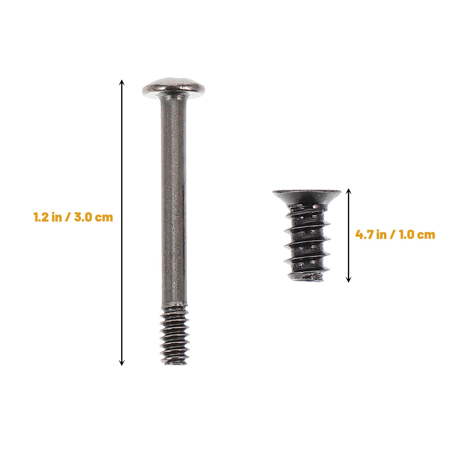 ULTECHNOVO Computer Cooling Fan Mount Screw, Black Computer Fan Case Screws Set, Flat Head Tapping Screw Set Long Short Screws (30pcs Long & 30pcs Short Screws Black)