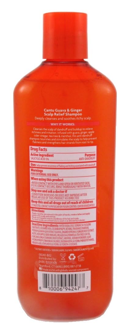 Cantu Guava Shampoo Scalp Relief 13.5 Ounce (400ml) (Pack of 2)