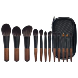 Makeup Brushes Set, 12 Pcs Mini Travel Makeup Brush Set with Case, Travel Brush Set for Loose powder, Contour, Blush, Concealer, Eye Shadow, Eye Corner, Brow Brushes Tool Kit