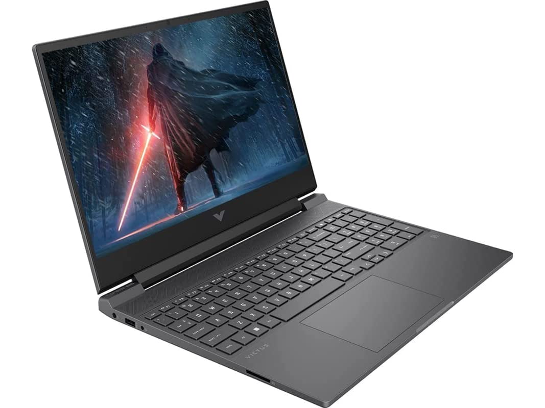 HP Victus 15.6" 144Hz Gaming Laptop, Intel 12th Core i5-12450H, 8GB RAM, 512GB PCIe SSD, NVIDIA GeForce GTX 1650 Graphics 4GB, Backlit Keyboard, Windows 11 Pro, Mica Silver, 32GB USB Card