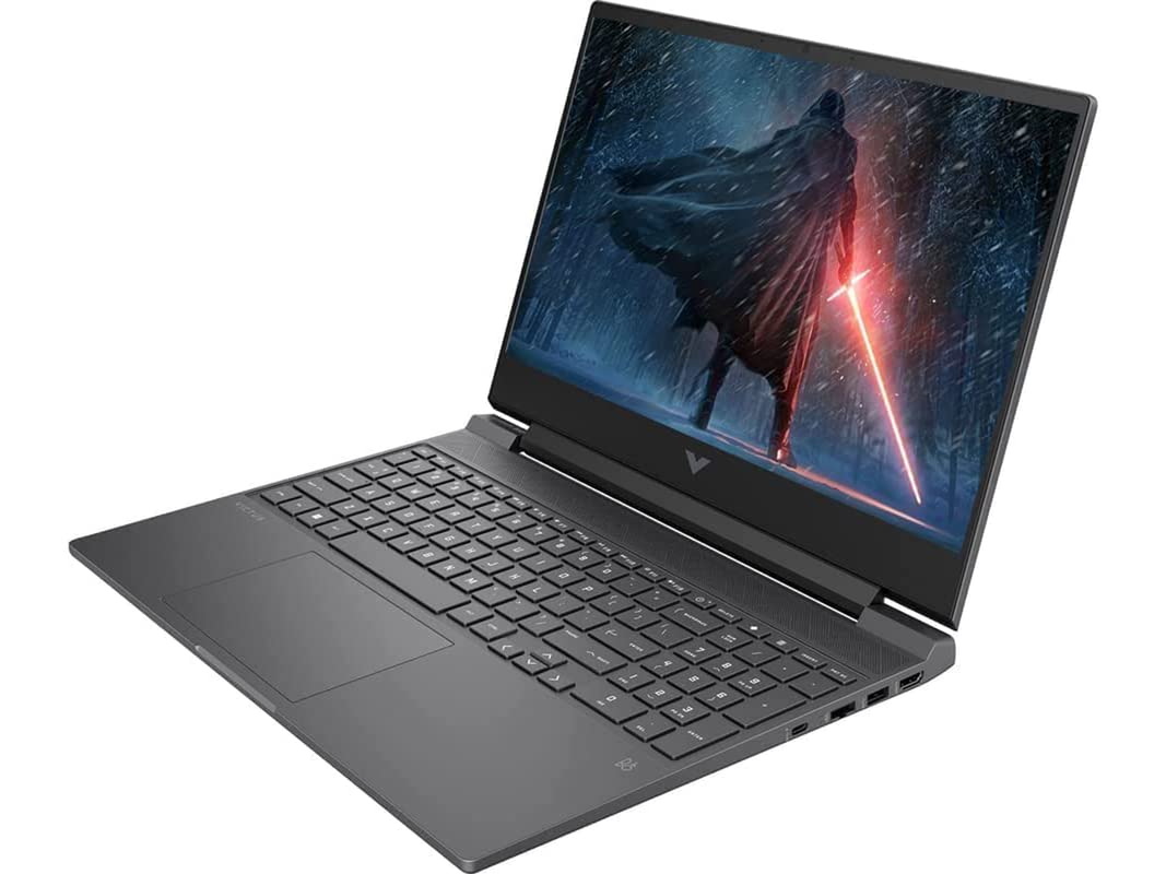 HP Victus 15.6" 144Hz Gaming Laptop, Intel 12th Core i5-12450H, 8GB RAM, 512GB PCIe SSD, NVIDIA GeForce GTX 1650 Graphics 4GB, Backlit Keyboard, Windows 11 Pro, Mica Silver, 32GB USB Card