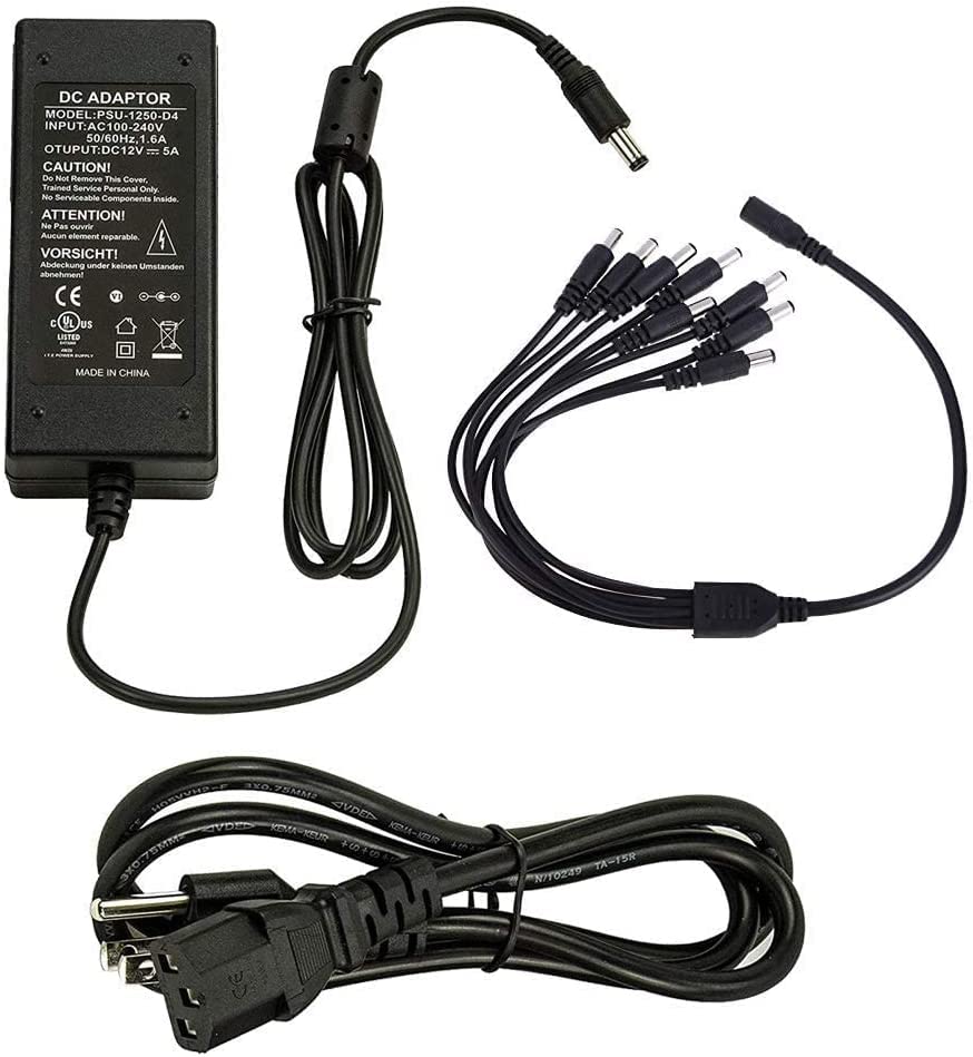 Tolxh 12V 5A Power Supply for CCTV Security Camera DVR Swann Lorex Defender 8 Split CG