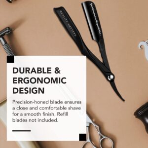 Gentlemen Republic Straight Edge Razor: Premium Black Safety Razor for Professional Barbers and Everyday Home Grooming - Achieve the Shave with Confidence