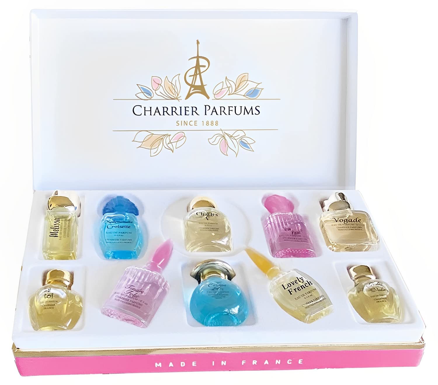 Charrier Parfums - 10 Eaux de Parfum Gift Box - 'Collection Précieuse' - 58.8 ml - Made in Provence, France