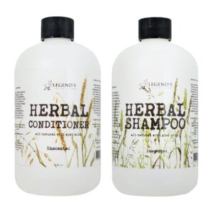 legend's creek farm, herbal goat milk shampoo bundle with conditioner, gently cleansing, soothing, nourishing, and deeply hydrating, handmade in usa, 16 fl. oz (unscented)