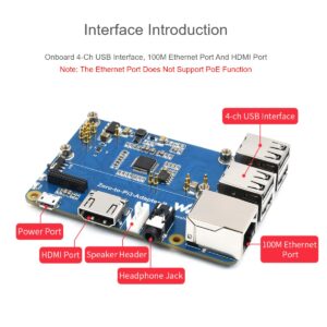 waveshare Pi Zero 2W to Raspberry Pi 3B/B+ Adapter,Based on Raspberry Pi Zero 2W to Reproduce The Original Appearance of The 3B Series,Alternative Solution for Raspberry Pi 3 Model B/B+