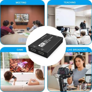 Video Capture Card, 4K HDMI Video Capture, USB 3.0 Game Capture Card, Video Capture Device Full HD 1080p 60FPS for Live Streaming, Work with PS4/PS5/Xbox/PC/Mac Linux Android Windows 10/11