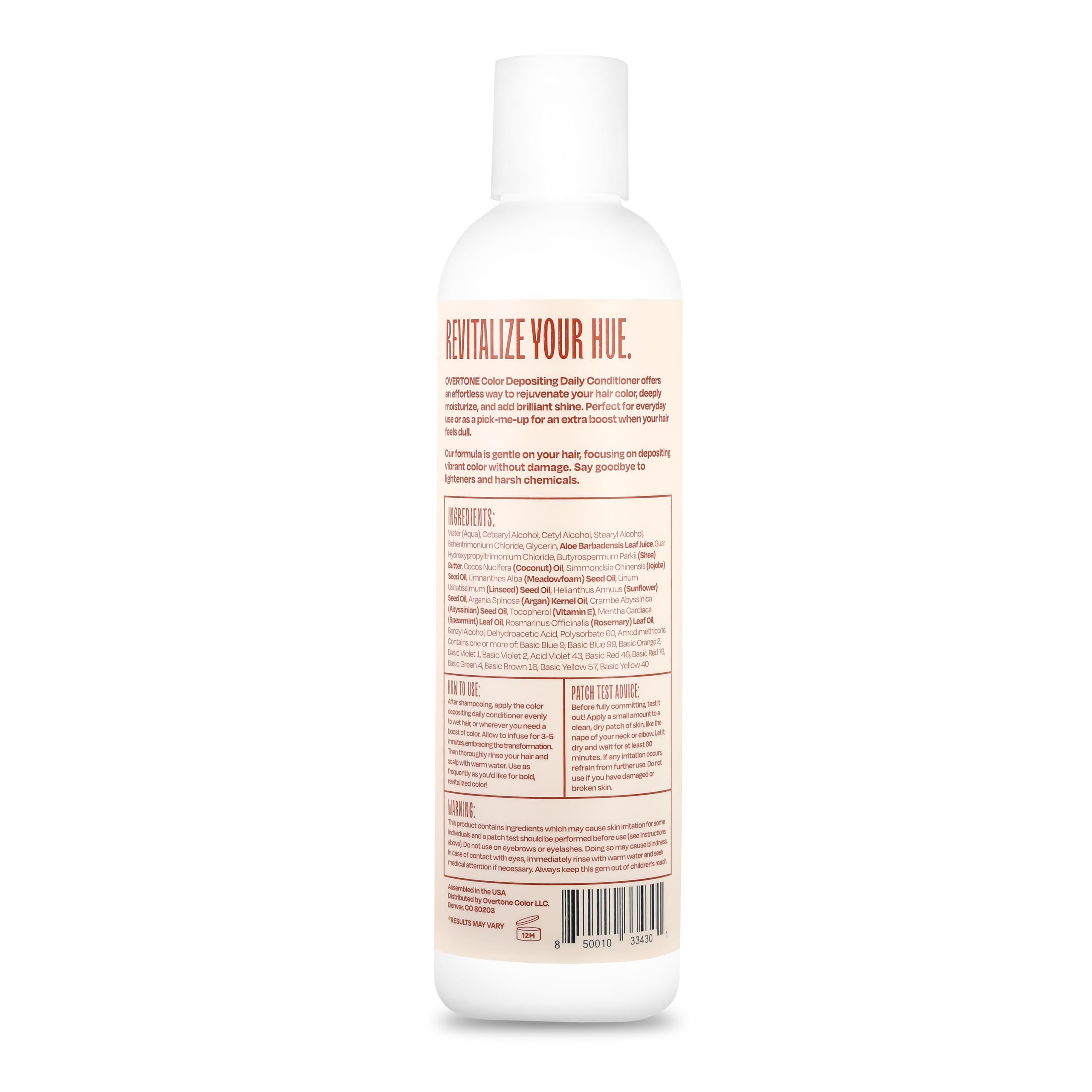 Overtone Haircare Daily Conditioner: 8 oz Semi-permanent Hair Conditioner With Shea Butter & Coconut Oil, Prevent Fading & Refresh Color, Safe, Vegan, Cruelty-Free: Ginger Glow