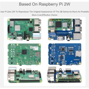 waveshare Pi Zero 2W to Raspberry Pi 3B/B+ Adapter,Based on Raspberry Pi Zero 2W to Reproduce The Original Appearance of The 3B Series,Alternative Solution for Raspberry Pi 3 Model B/B+