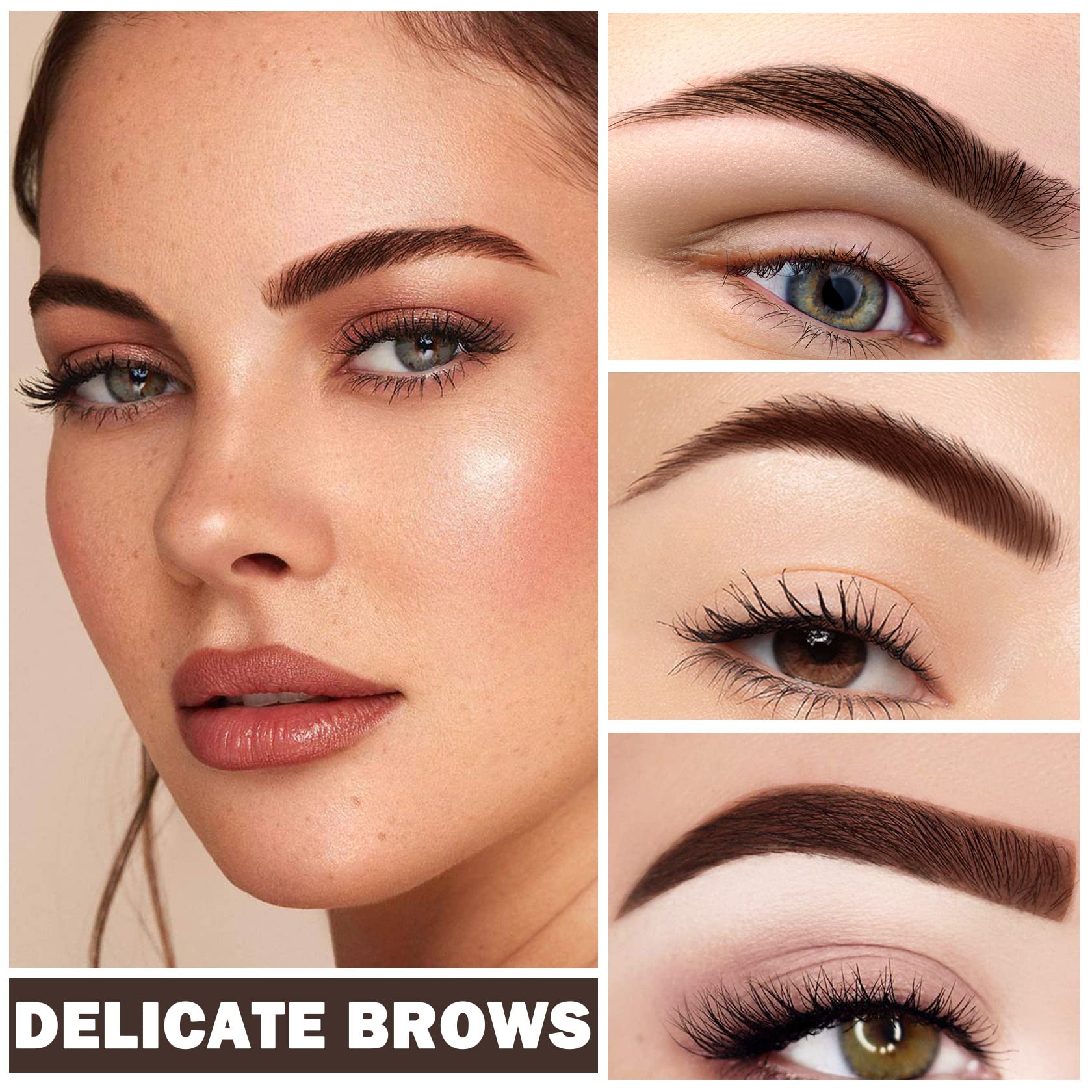 Eyebrow Pomade Cream,Brow Pomade Gel Naturally Long Lasting Waterproof,Delicate and Smooth Eye Brow Makeup Cosmetics with Eyebrow Brush - Dark Brown