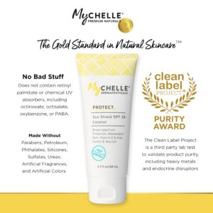 MyChelle Dermaceuticals Sun Shield Liquid Zinc SPF 30 Light/Medium - Tinted Sunscreen for All Skin With Oil-Absorbing Bentonite Clay - Use as Sheer Foundation or Makeup Primer for Matte Finish