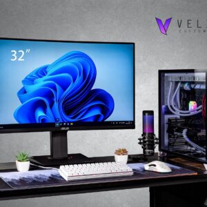 Velztorm Lux Lyte Custom Built Gaming Desktop PC (AMD Ryzen 9-5900X 12-Core, GeForce RTX 3050, 16GB RAM, 1TB PCIe SSD + 1TB HDD (3.5), Wifi, USB 3.2, HDMI, Bluetooth, Display Port, Win 10 Home)