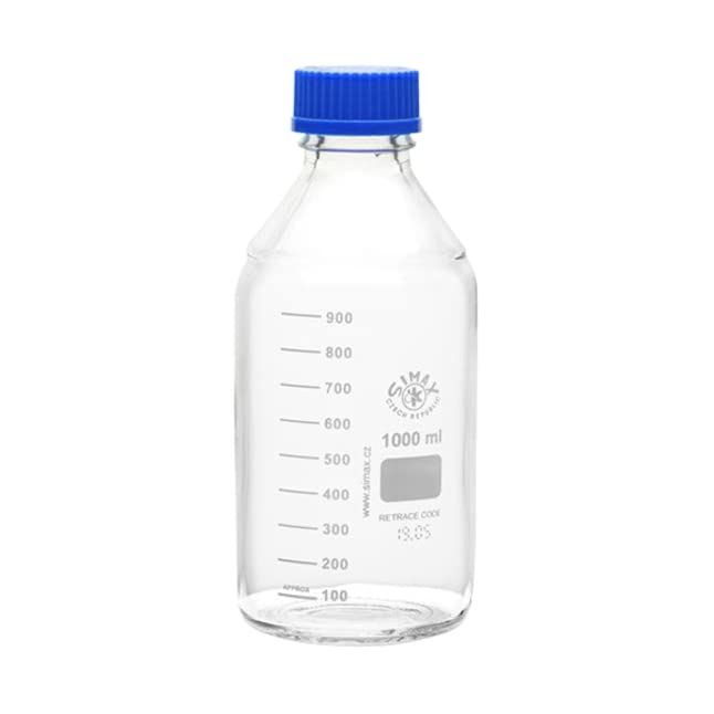 United Scientific Supplies SIMAX 1000mL (1L) Laboratory Grade, Leakproof, Media Bottle, with GL45 Screw Cap, 1 Each (BM1000-EA)