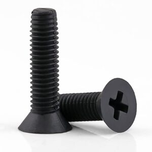 M5 M6 Black Nylon Countersunk Head Screws Plastic Flat Machine Screw Length 5-25Mm X 10/20/50Pcs 50Pcs M6x20