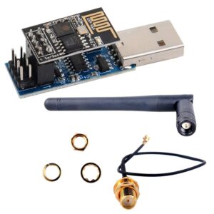 usb to esp8266 ch340c esp-01 esp-01s breakout prog wifi programmer downloader with reset auto-download circuit + 2.4g 3dbi gain wifi antenna