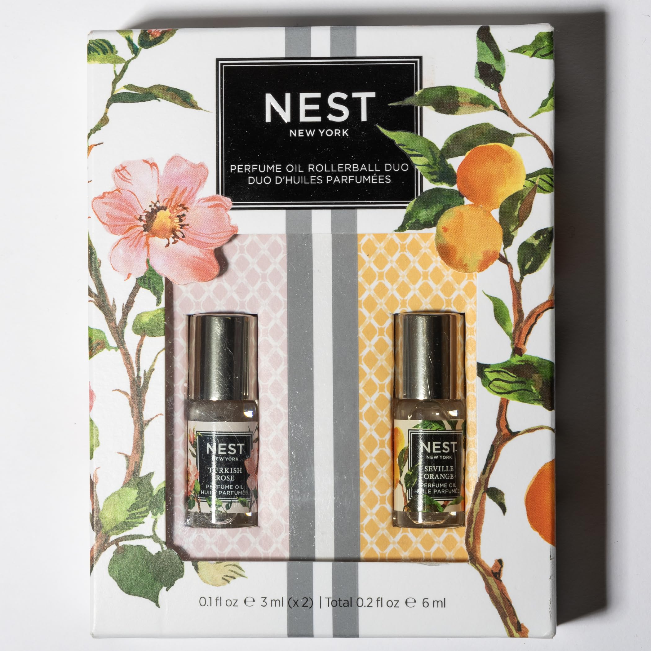 NEST New York Mini Perfume Oil Set Includes Turkish Rose and Seville Orange (2 X 0.1 Ounce)