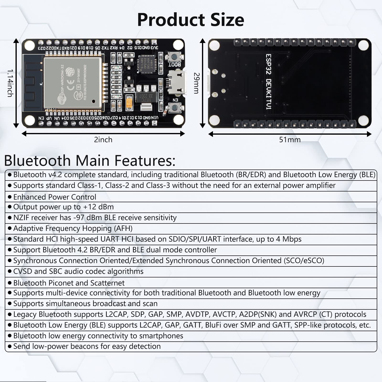 EC Buying ESP32 WROOM Development Board, ESP32S Development Board Integrated WiFi+ Bluetooth Dual Core Microcontroller Processor Ethernet Interface I2S I2C Suitable for Arduino/IoT/Smart Home（3PCS）