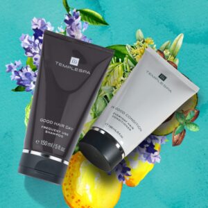 TEMPLESPA | Good Hair Day and In Good Condition Bundle, Luxury Shampoo and Conditioner for Healthy Glossy Hair, Free from Parabens, Phthalates and Sulphates, Vegan 2 x 5.0 fl.oz.