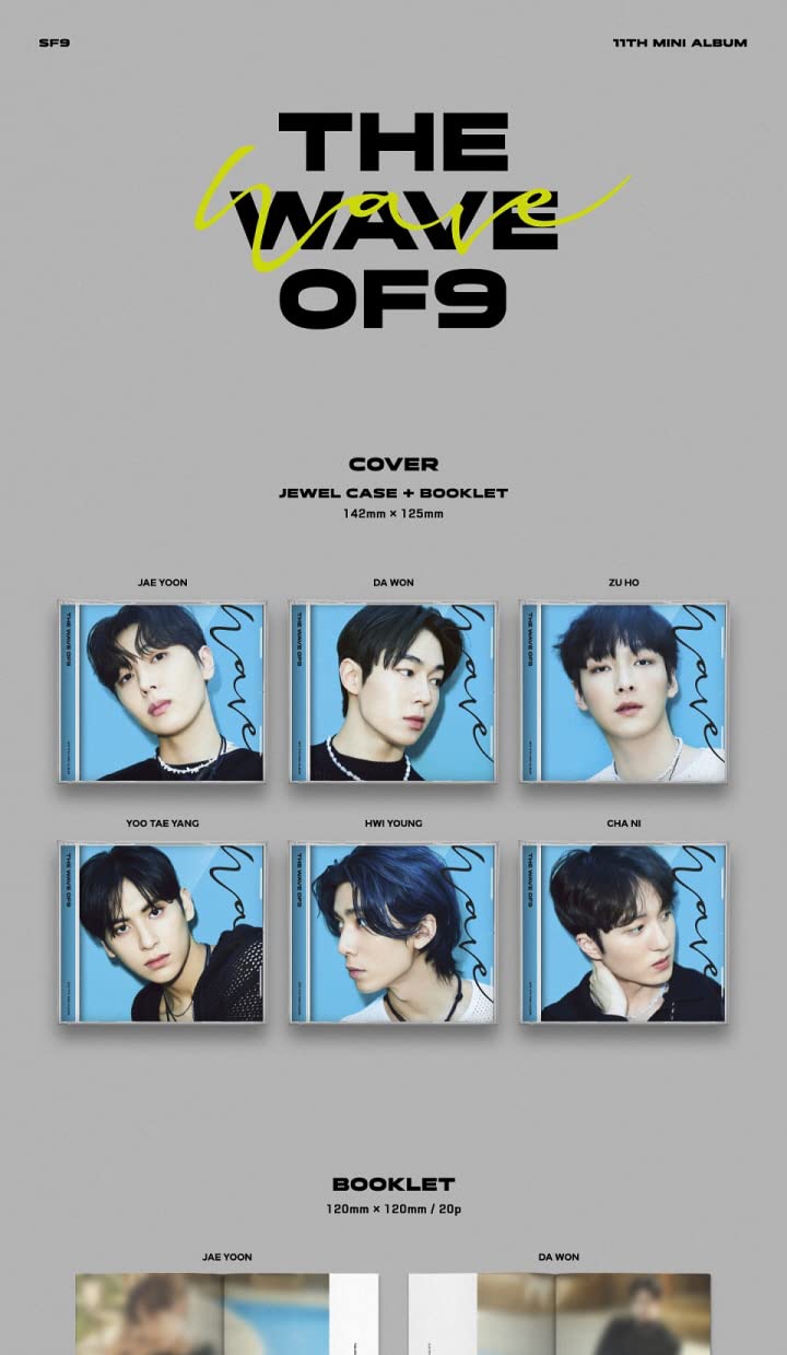 DREAMUS SF9 The Wave OF9 11th Mini Album Jewel Case DAWON Version CD+20p Booklet+1p Special PhotoCard+1p Selfie PhotoCard+Tracking Sealed