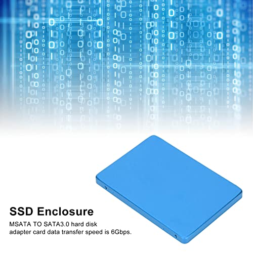 SSD Adapter Enclosure Kit, Aluminum Alloy SSD Adapter Enclosure with high Heat Dissipation for Office and Home Computer Blue