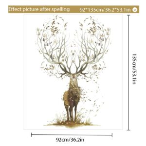 Animal Self Adhesive Wall Stickers for Art Decor DIY Living Room Background Kids Bedroom Boys & Girls Home Wall Decals(Deer)