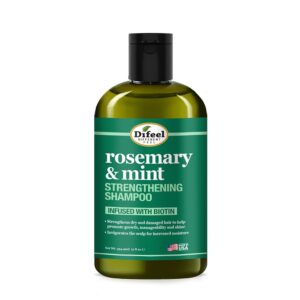 difeel rosemary mint strengthening shampoo with biotin 12 oz. - made with natural rosemary oil for hair growth