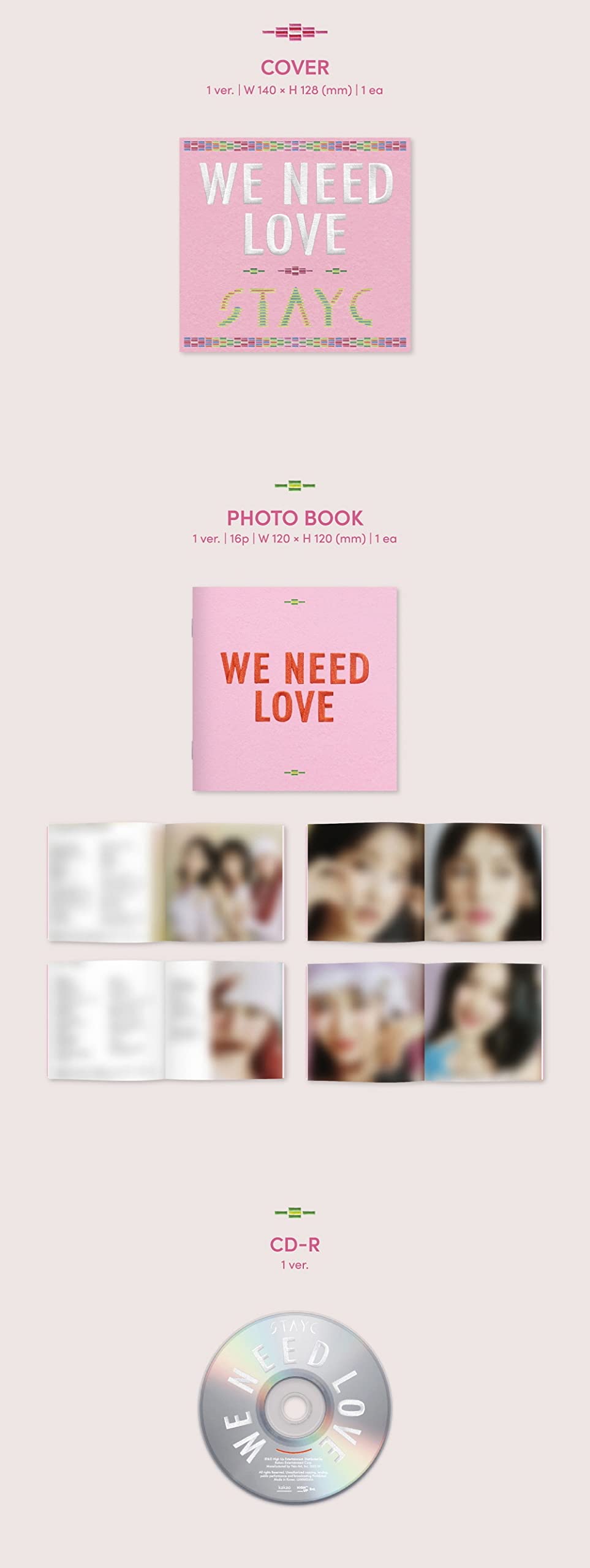 Dreamus STAYC - WE NEED LOVE Digipack Ver. (3rd Single Album) CD