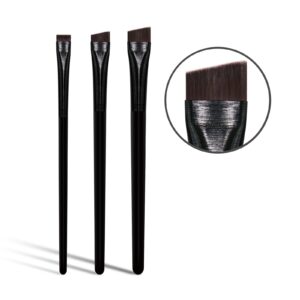 eyeliner brush brow tint brushes eyebrow brushes set fine angled point angled slanted tinting brushes ultra thin flat makeup brush premium eyebrow brush precision gel professional soft synthetic hairs